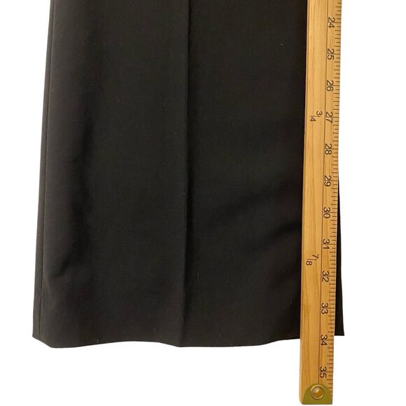 Ellie Tahari Dress Pants M Black Mid Rise Straight Leg Wool Designer Career - Picture 6 of 9